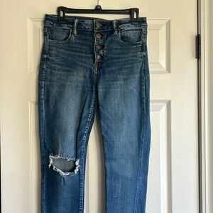 Size 10 high-rise jegging crop American Eagle jeans.